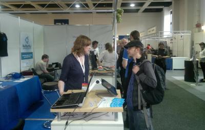The Busy KDE Booth at LinuxTag